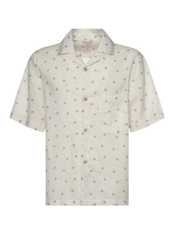 ELEVENTY: camicie - Camicia Bowling In Lino E Cotone