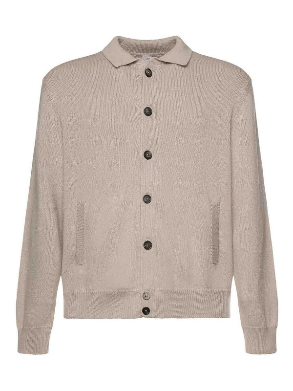 ELEVENTY: cardigan - Cardigan in cotone e seta