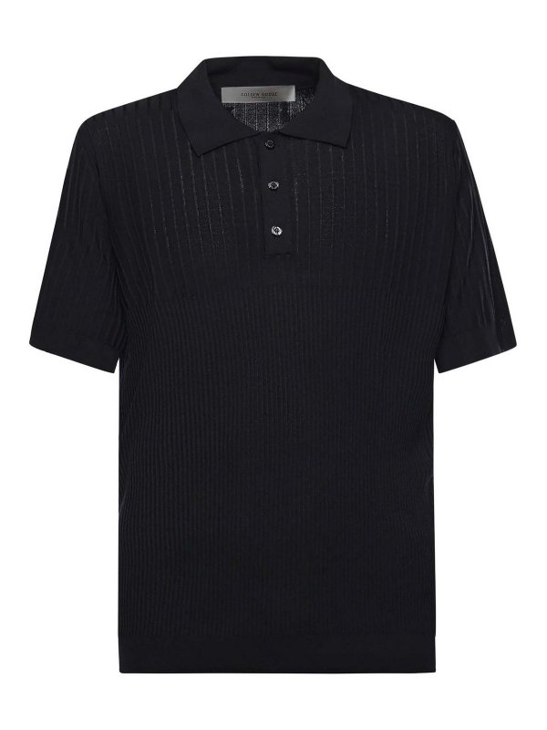 GOLDEN GOOSE: ポロシャツ - ポロシャツ - 黒
