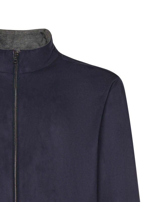 HERNO: casual jackets online - Suede-Effect Jacket