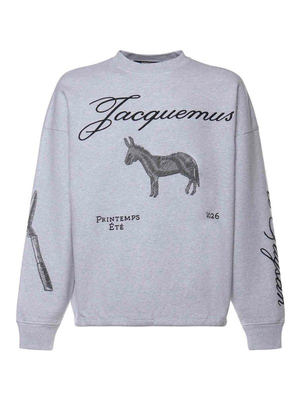 JACQUEMUS: Sudaderas y suéteres - Sudadera - Gris