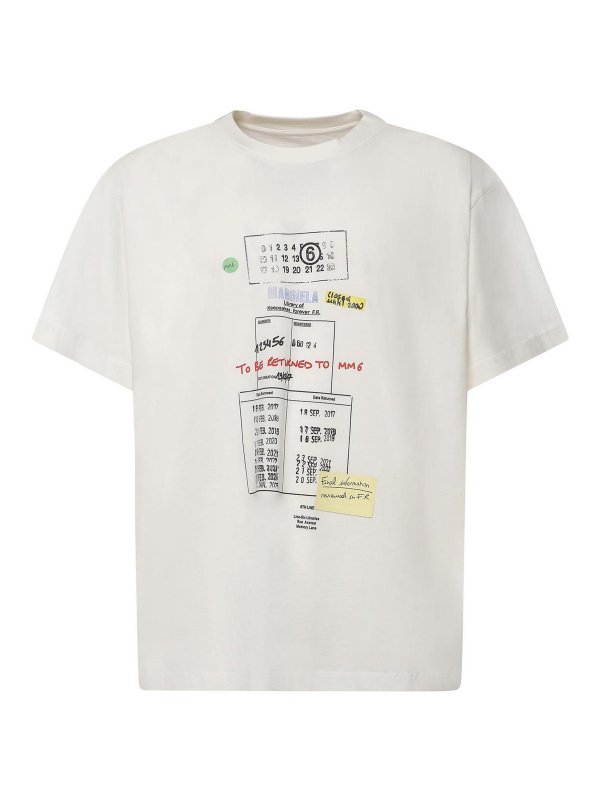 MM6 MAISON MARGIELA: Tシャツ - Tシャツ - ベージュ