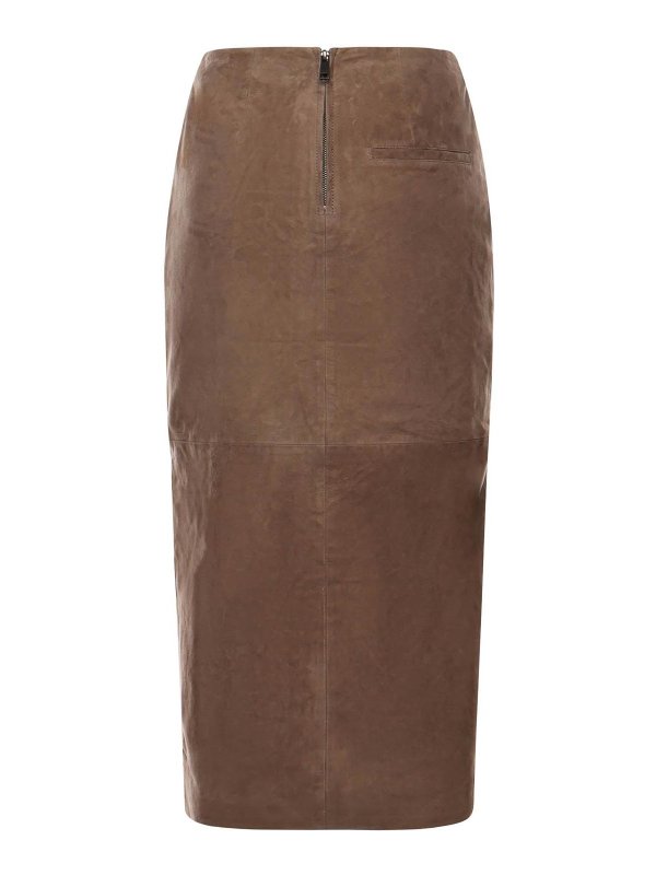 The Best Shops ROTATE Birger Christensen: gonne al ginocchio  e longuette - Gonna longuette a tubino in pelle