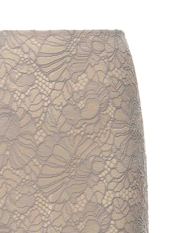 ROTATE Birger Christensen: Knielange und Midi Röcke online - Midirock - Hellgrau