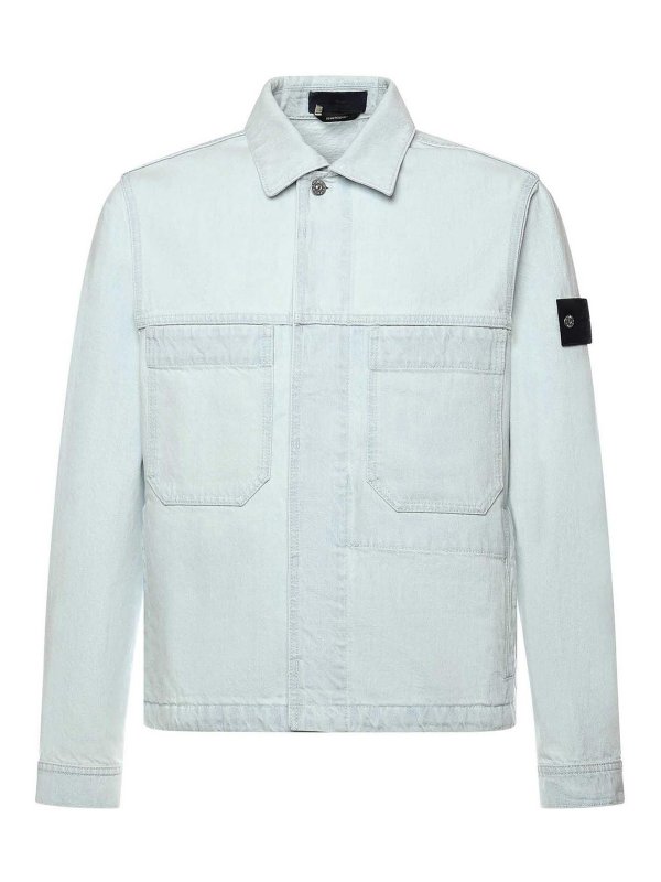 STONE ISLAND: giacche denim - Giacca in denim con logo