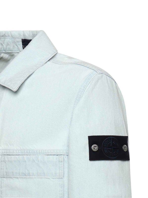 STONE ISLAND: giacche denim online - Giacca in denim con logo