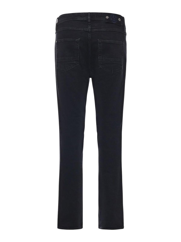 The Best Shops STONE ISLAND: ストレートジーンズ - ストレートジーンズ - 黒