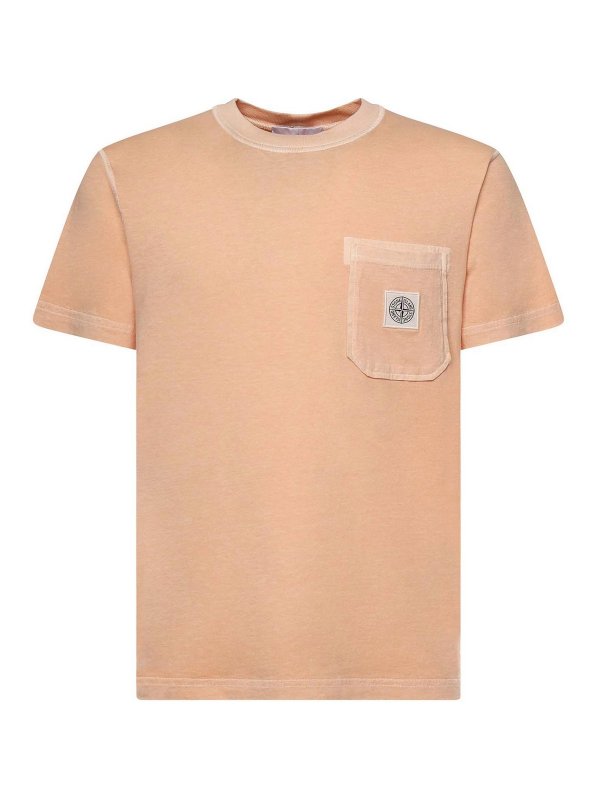 STONE ISLAND: Tシャツ - Tシャツ - ヌードカラー
