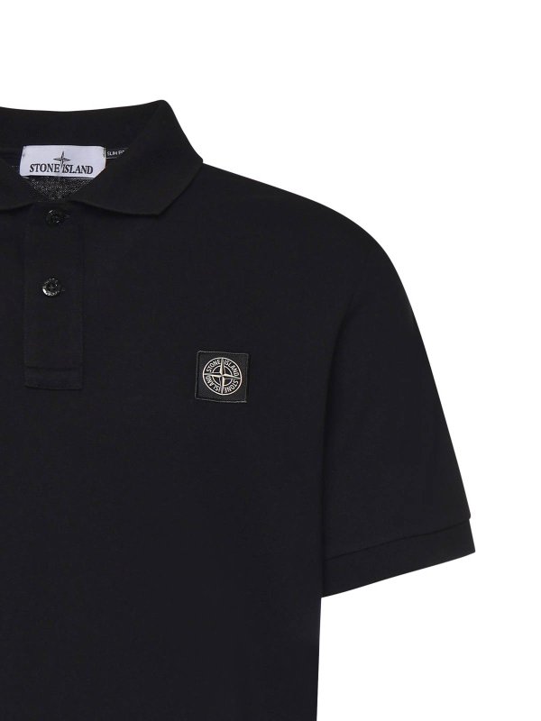 STONE ISLAND: polo shirts online - Cotton Polo Shirt With Logo