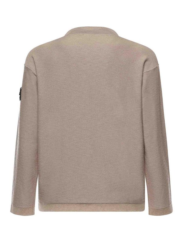 The Best Shops STONE ISLAND: Strickpullover mit Rundhalsausschnitt - Rundhalspullover - Camel