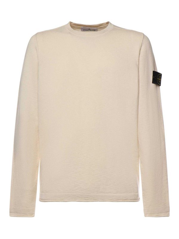 STONE ISLAND: クルーネック - クルーネック - 白