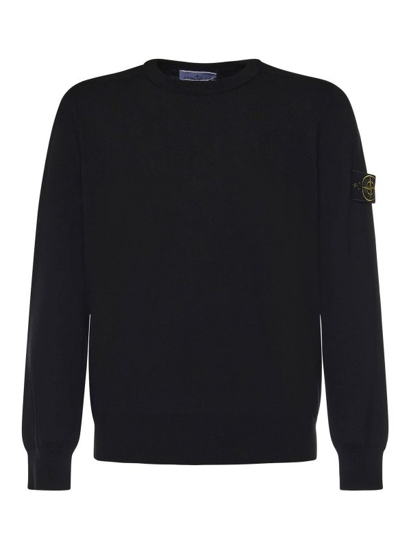 STONE ISLAND: クルーネック - クルーネック - 黒