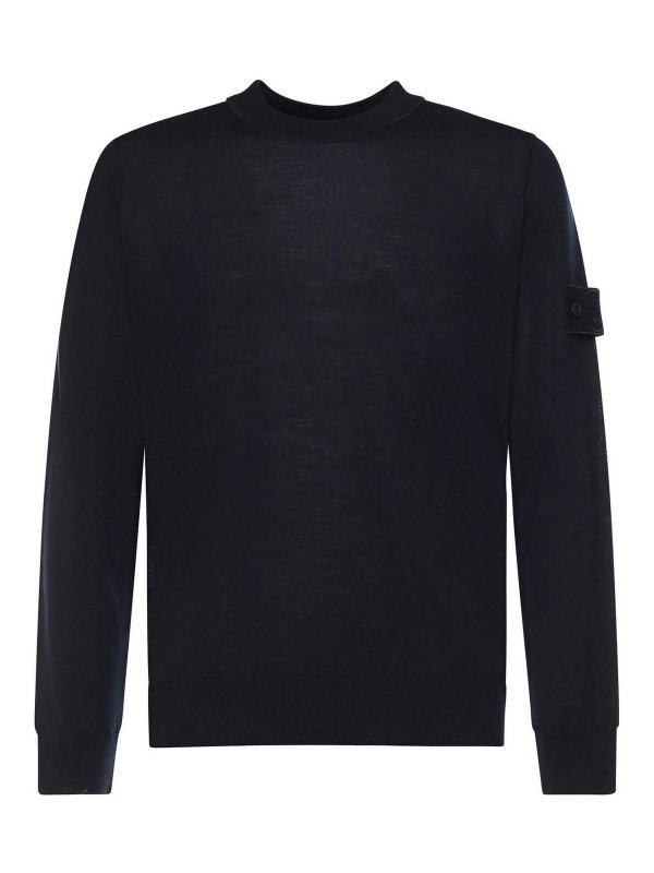 STONE ISLAND: クルーネック - クルーネック - ブルー