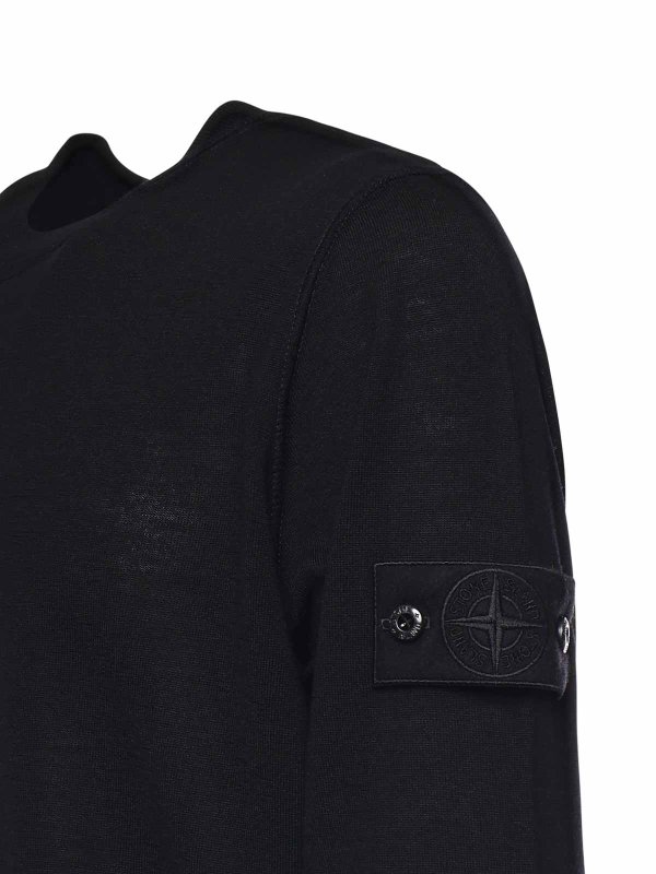 STONE ISLAND: クルーネック online - クルーネック - 黒