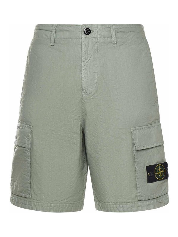 STONE ISLAND: Hosen Shorts - Shorts - Hellgrün