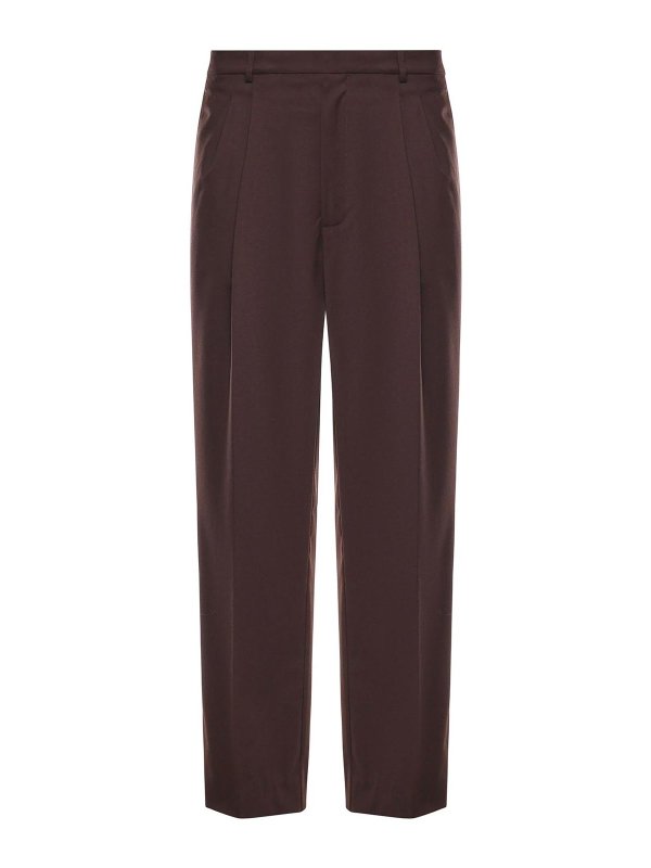 AMARANTO: casual trousers - Regular-Fit Wool Blend Trousers
