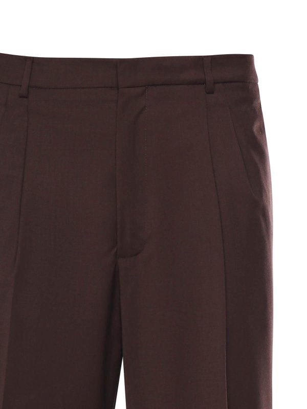 AMARANTO: casual trousers online - Regular-Fit Wool Blend Trousers