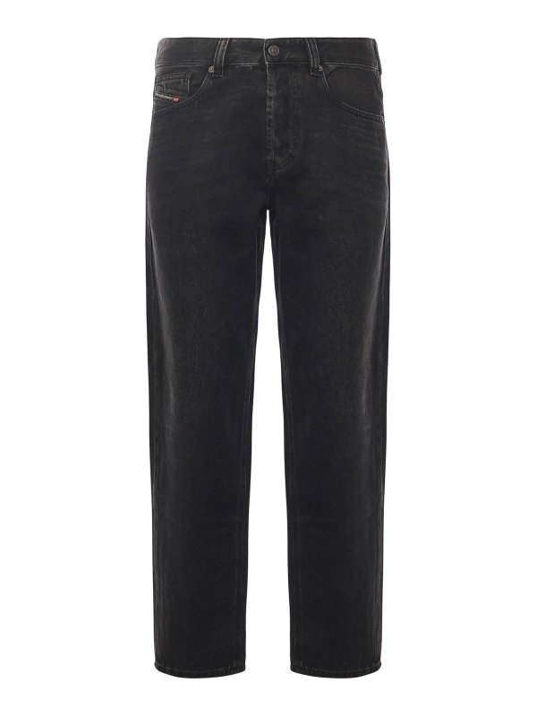 DIESEL: ストレートジーンズ - ストレートジーンズ - グレー