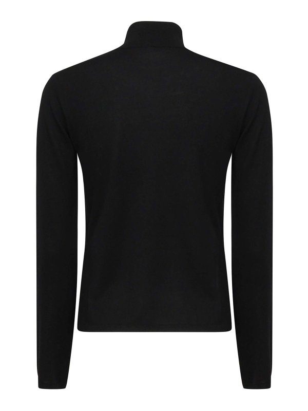 Max Mara: Strickpullover mit Rundhalsausschnitt online - Rundhalspullover - Schwarz