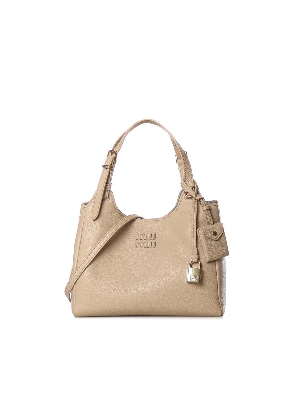 MIU MIU: shoulder bags - Leather Bag With Logo