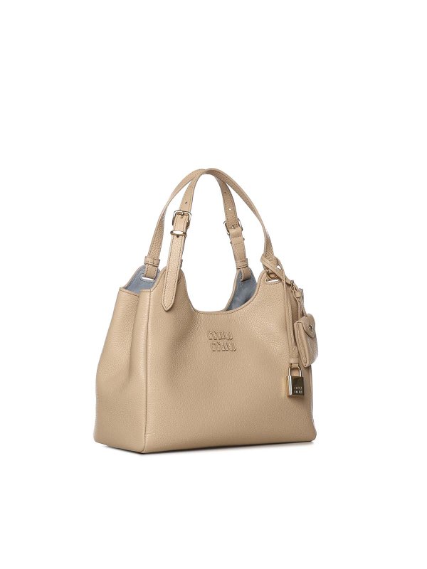 MIU MIU: shoulder bags online - Leather Bag With Logo