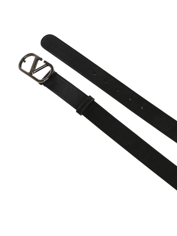 The Best Shops VALENTINO GARAVANI: cinture - Cintura in pelle di vitello con firma Vlogo