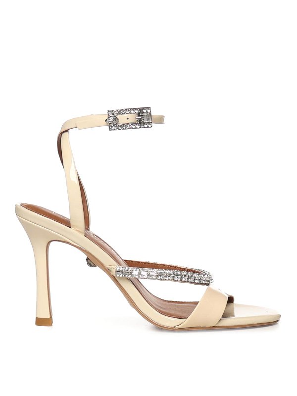 KURT GEIGER: sandali - Sandali In Vernice Con Cristalli