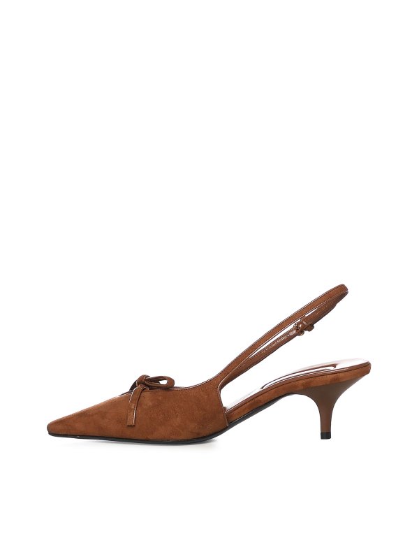 Suede Slingback Pump With Bow shop online: MIU MIU