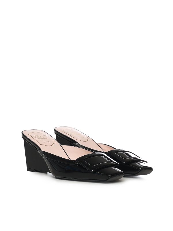 ROGER VIVIER: mules shoes online - Vivier Belle Patent Leather Mule