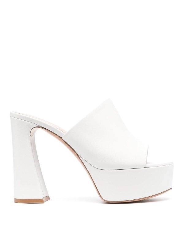 Gianvito Rossi: Zapatos chinelas - Chinelas - Blanco