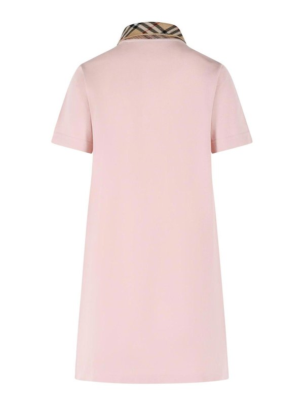 BURBERRY: polo shirts online - Iris Pink Cotton Polo Shirt