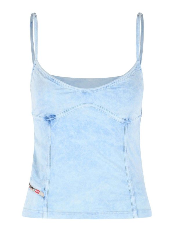 DIESEL: Tops & Débardeurs - Top - Bleu Clair