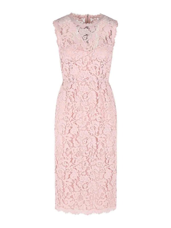 DOLCE & GABBANA: マキシドレス - マキシドレス - ヌードカラー