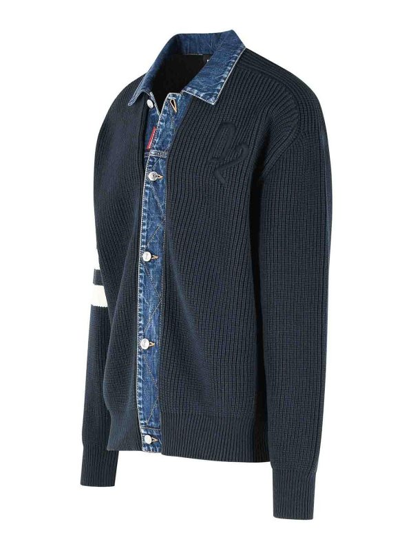 The Best Shops DSQUARED2: Strickpullover mit Rundhalsausschnitt - Rundhalspullover - Blau