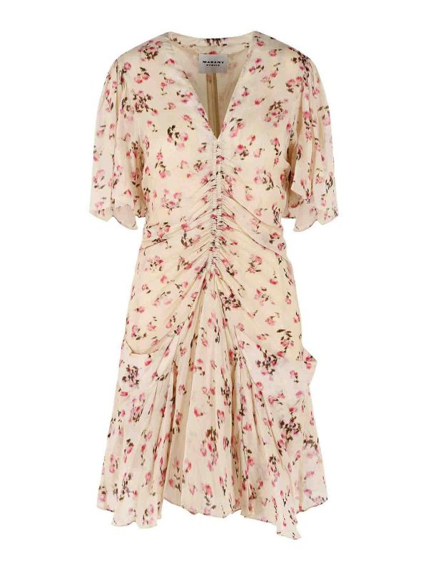 ISABEL MARANT: ニーレングスドレス - 膝丈ドレス - ベージュ