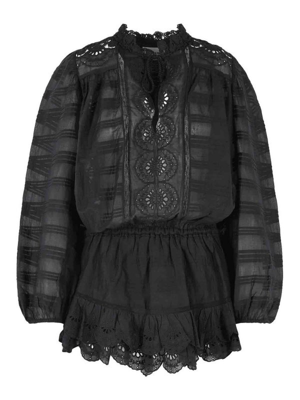 ISABEL MARANT: Knielange Kleider - Knielanges Kleid - Schwarz