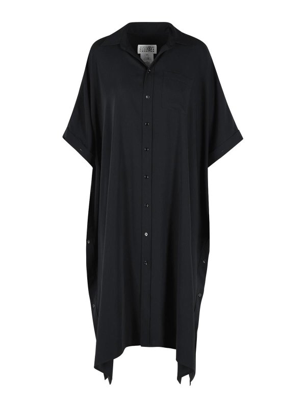 MM6 MAISON MARGIELA: Knielange Kleider - Knielanges Kleid - Schwarz