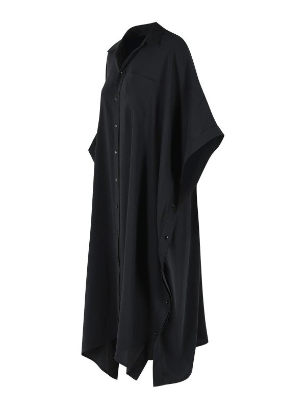 The Best Shops MM6 MAISON MARGIELA: Knielange Kleider - Knielanges Kleid - Schwarz