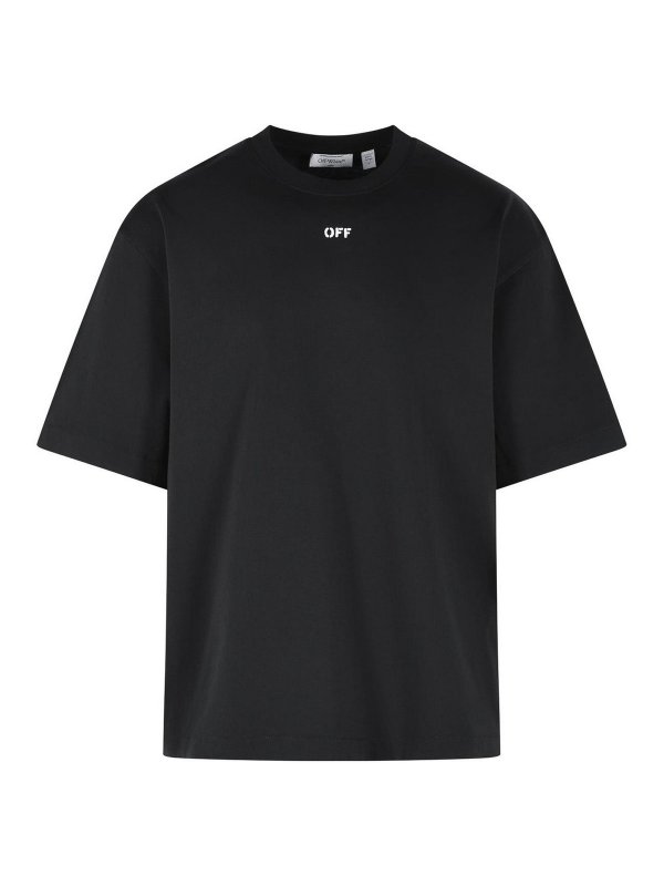 OFF-WHITE: T-shirts - T-Shirt - Schwarz