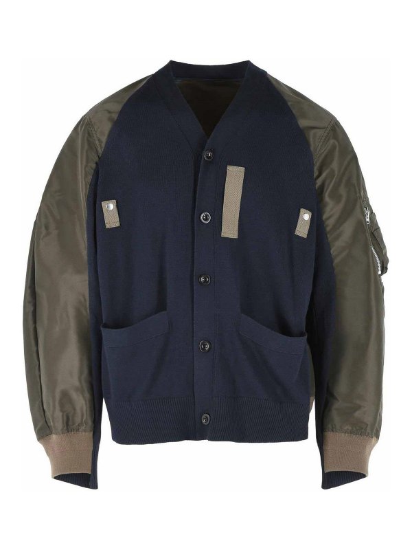 Sacai: カーディガン - カーディガン - ダークブルー