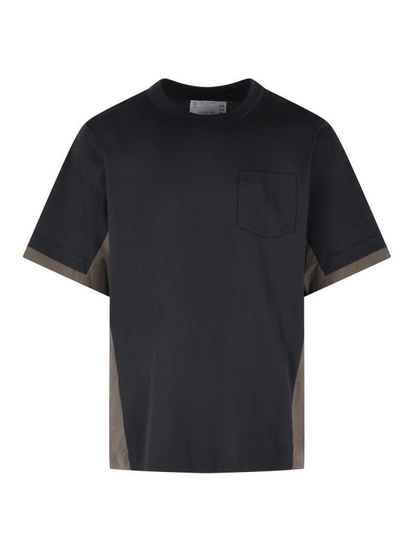 Sacai: T-shirts - T-Shirt - Dunkelblau