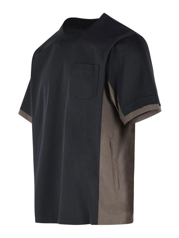 The Best Shops Sacai: T-shirts - T-Shirt - Dunkelblau