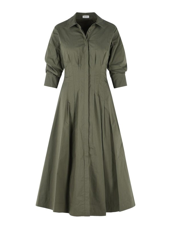 JONATHAN SIMKHAI: ニーレングスドレス - 膝丈ドレス - 緑