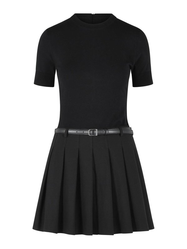 JONATHAN SIMKHAI: ニーレングスドレス - 膝丈ドレス - 黒