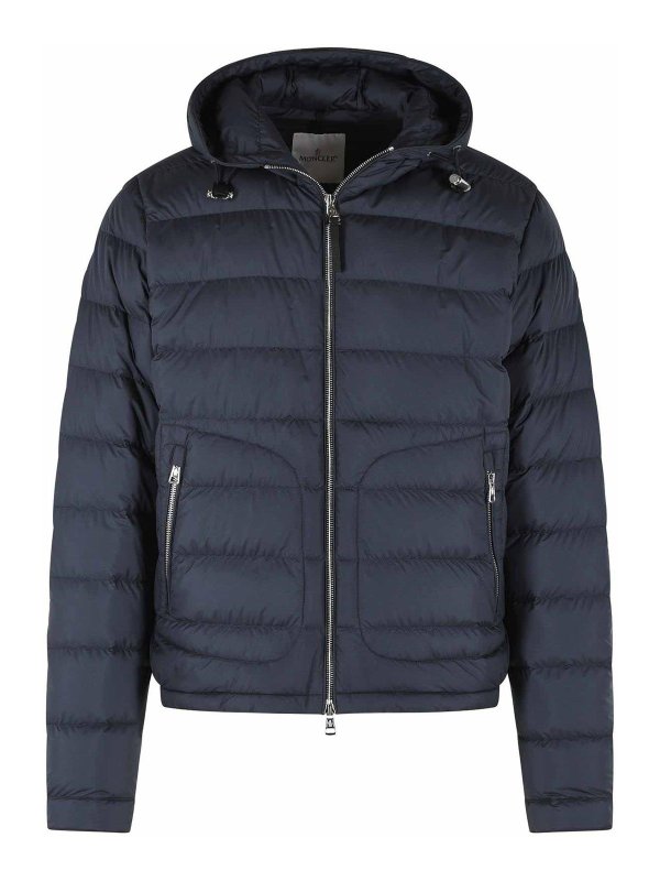 MONCLER: ダウン・ハイテクジャケット - ダウンジャケット - ダークブルー