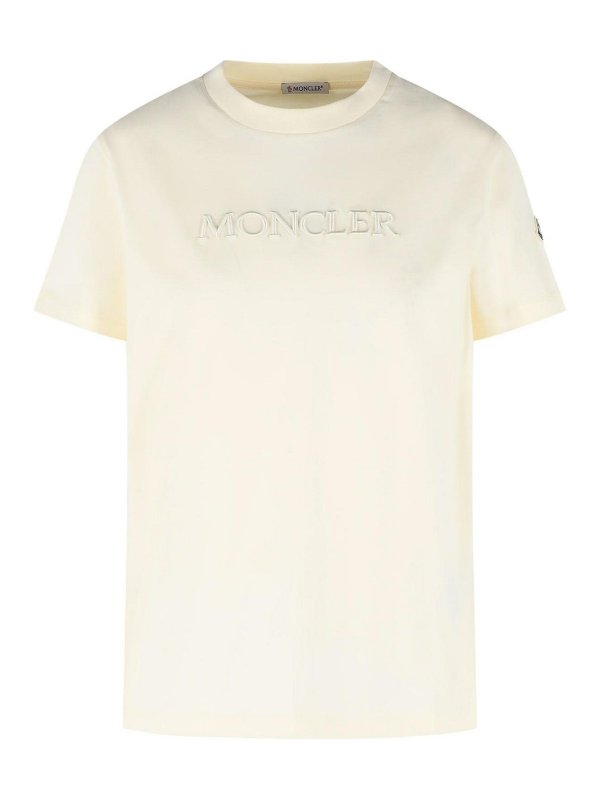 MONCLER: T-shirts - T-Shirt - Weiß