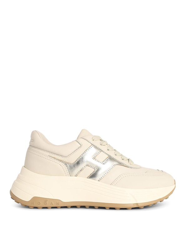 HOGAN: sneakers - Sneakers Hi-Fi in pelle Avorio