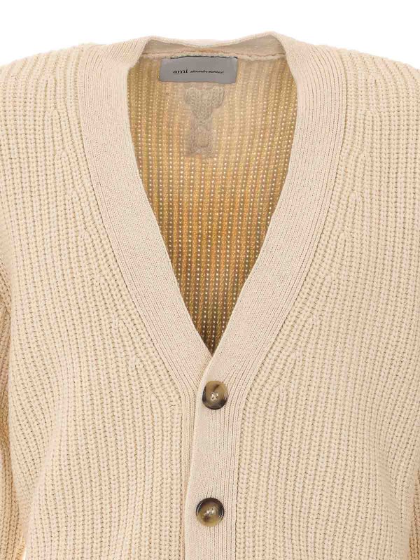 AMI PARIS buy online Cardigan in maglia con logo