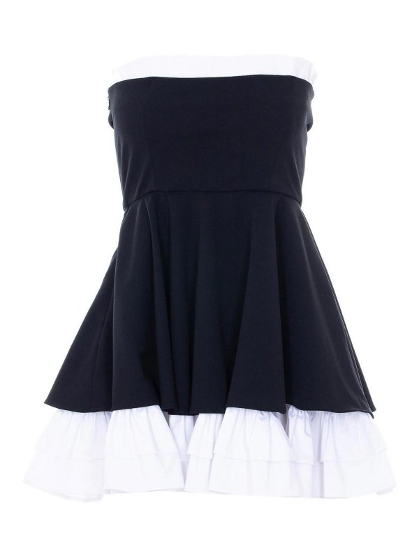 ANIYE BY: ショートドレス - フレアジーンズ - 黒