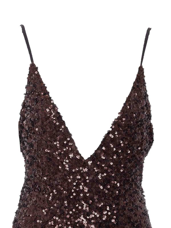 膝丈ドレス - ブラウン shop online: ANIYE BY